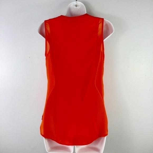 1. State Orange Sleeveless Blouse Size XS - Picture 2 of 7